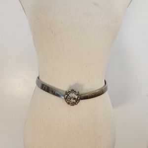 Vintage Sliver belt with Lion